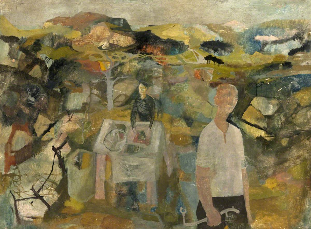 Two Men in a Country Landscape