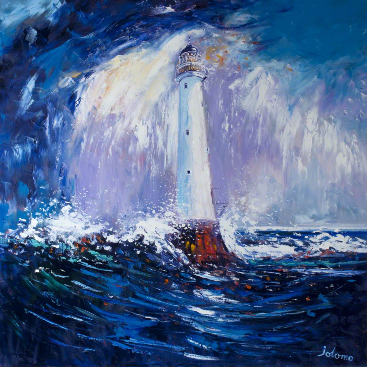 Rain Squall over the Bell Rock Lighthouse