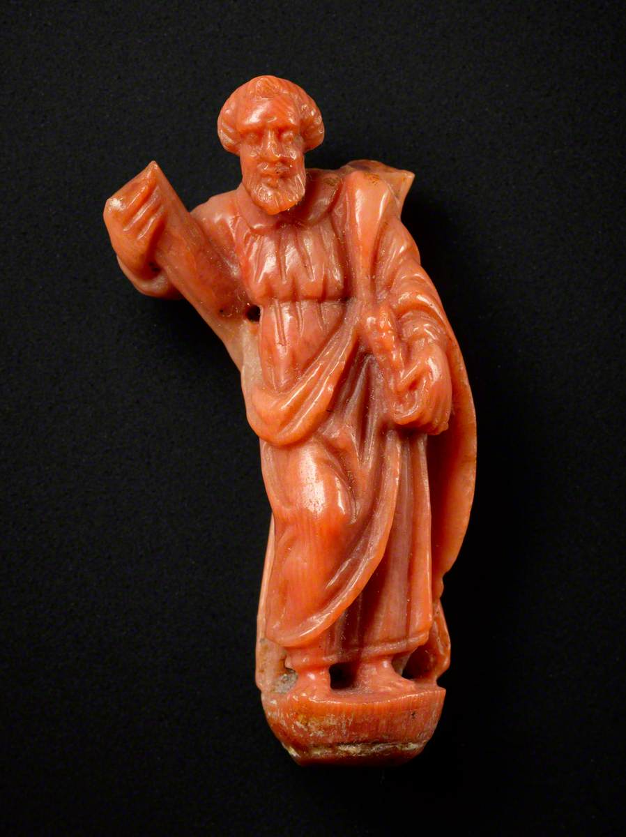 Carved Coral Figure of Saint Andrew