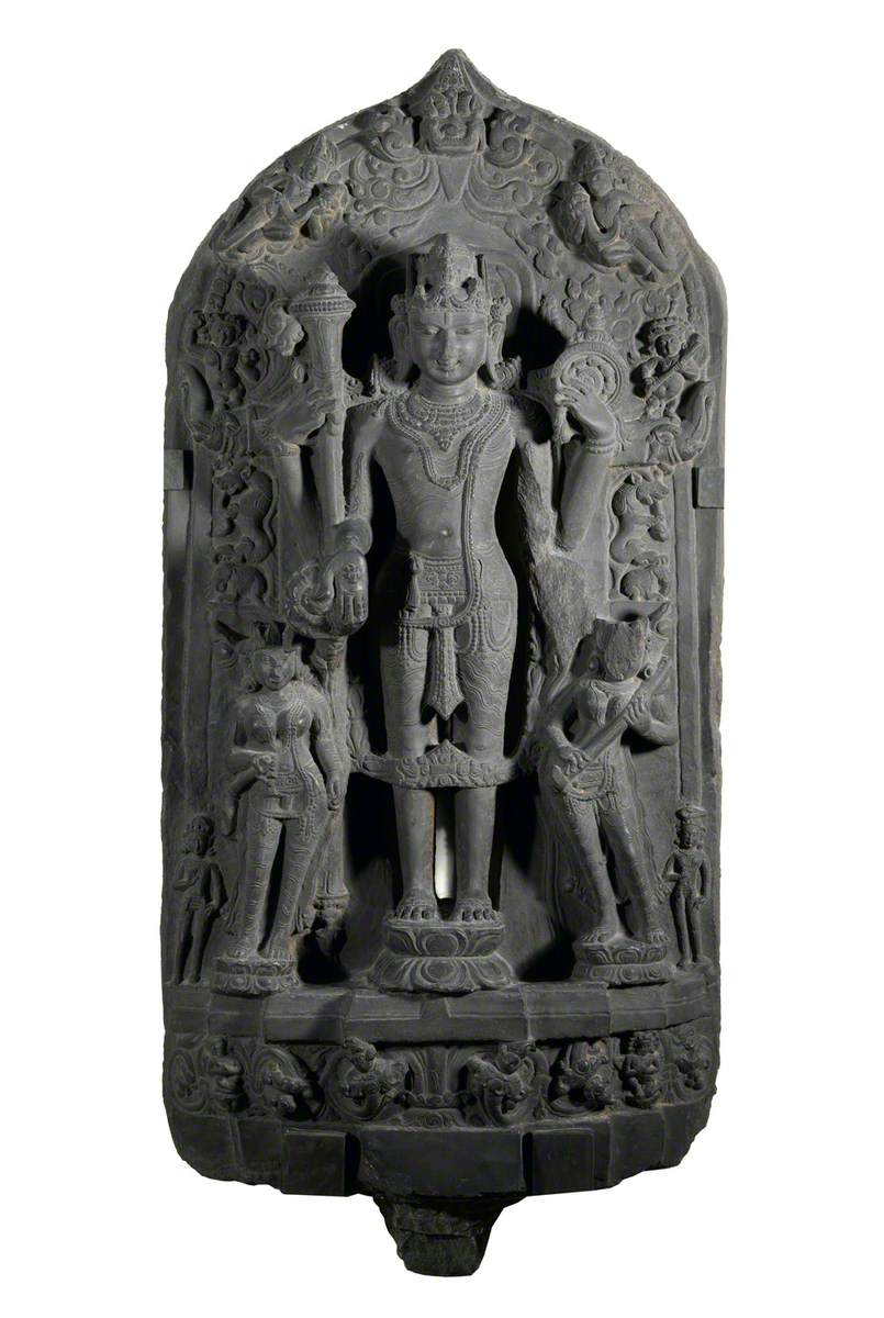 Vishnu with Two Female Attendants*