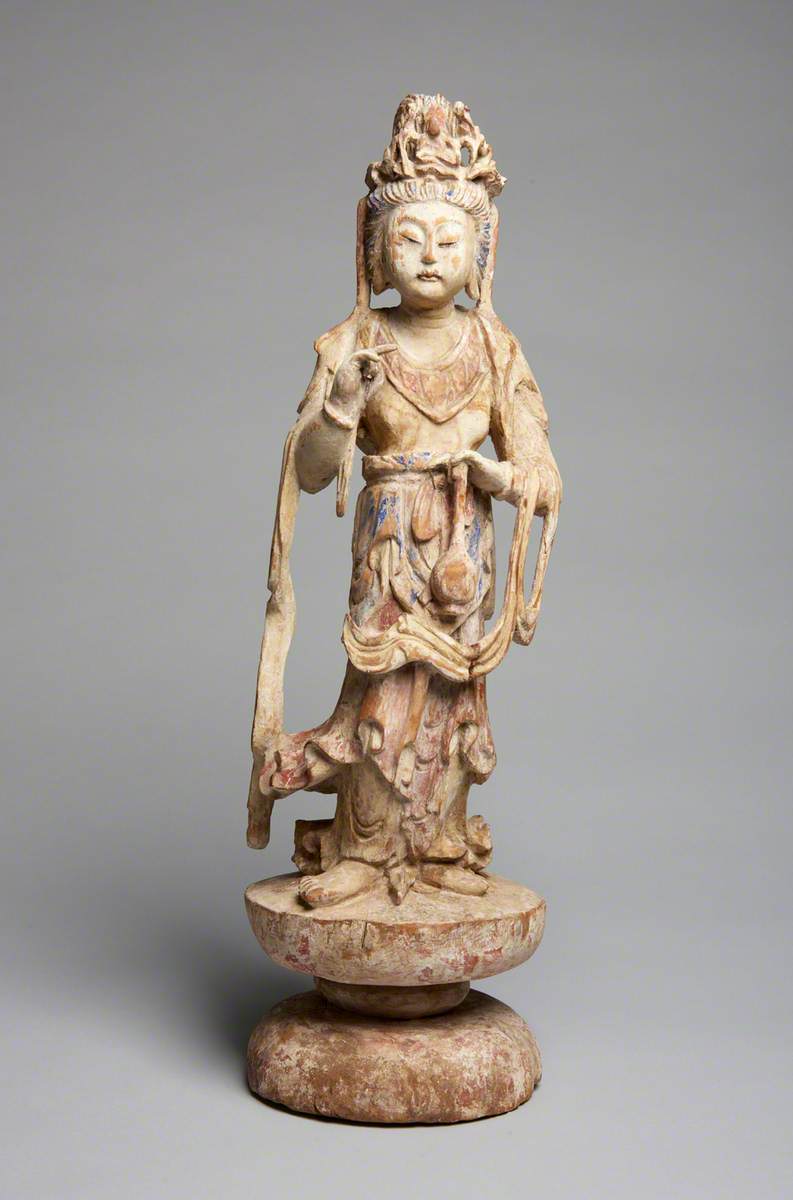 Guanyin with Diadem and Flowers