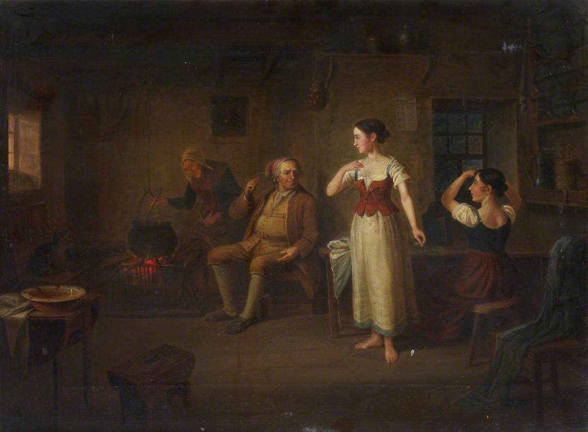 An Interior with a Family Group