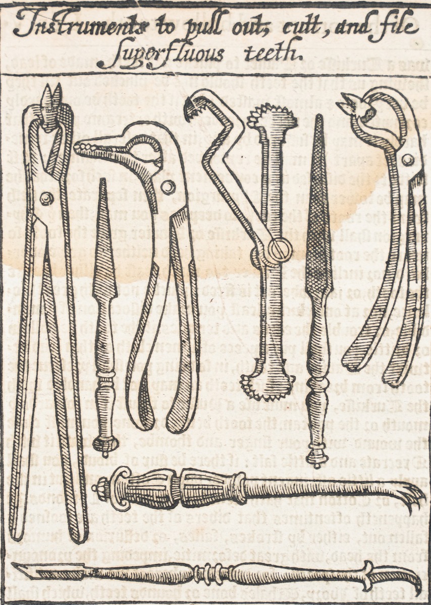 Instruments to Pull Out, Cut and File Superfluous Teeth