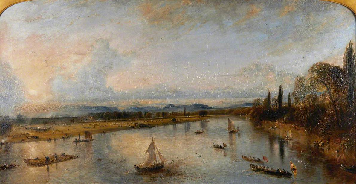 View from the Bridge – of the North Inch and part of the Fair City of Perth, with the River Tay and the distant Grampians – Evening