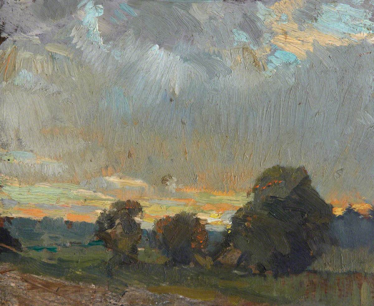 Landscape with Evening Sky