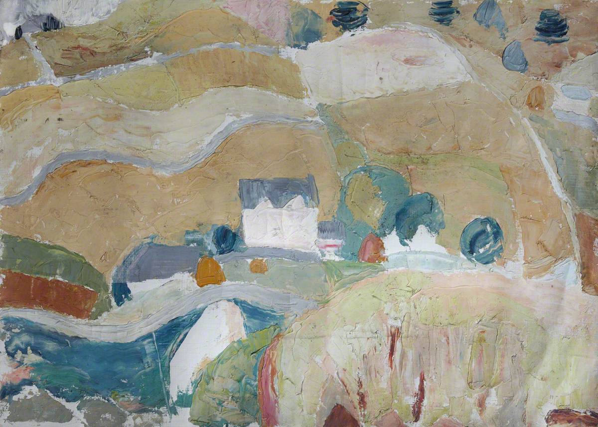 Landscape with Yellow Fields Art UK