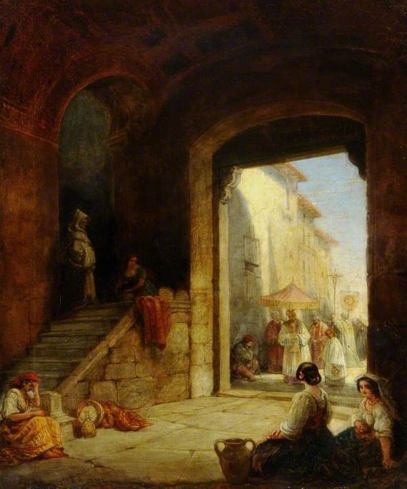 A Priest Carrying the Blessed Sacrament