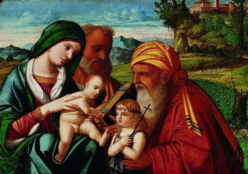 The Holy Family with Saint Simeon and Saint John the Baptist