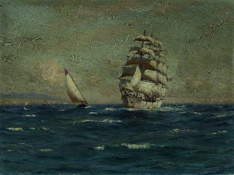 Sailing Vessels off the Coast