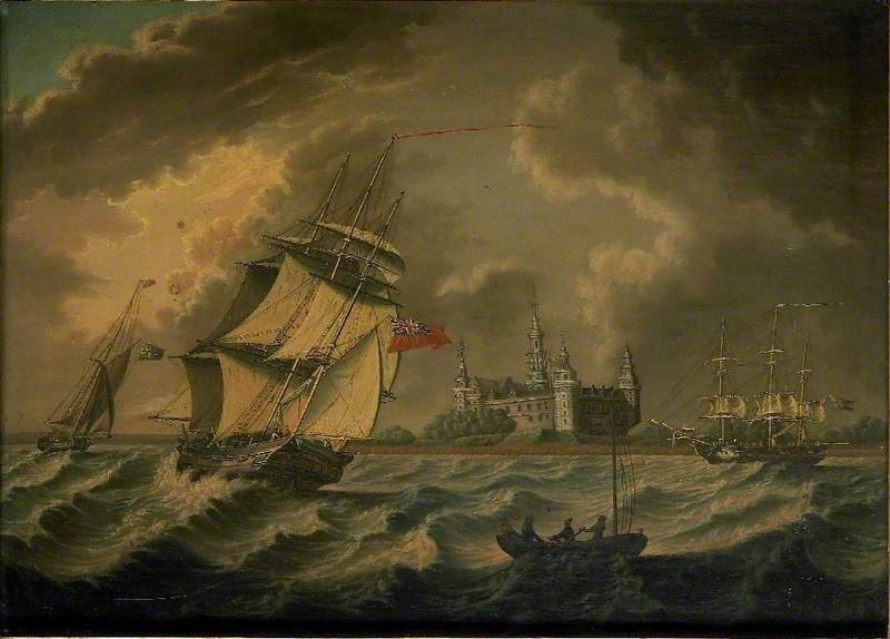 British Merchant Navy Barque off Elsinore, Denmark