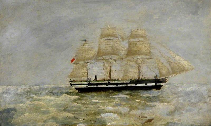 Whaling Barque 'Diana' in the Arctic