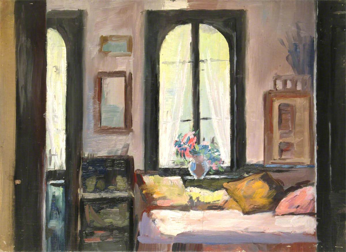 Interior View with an Arched Window | Art UK