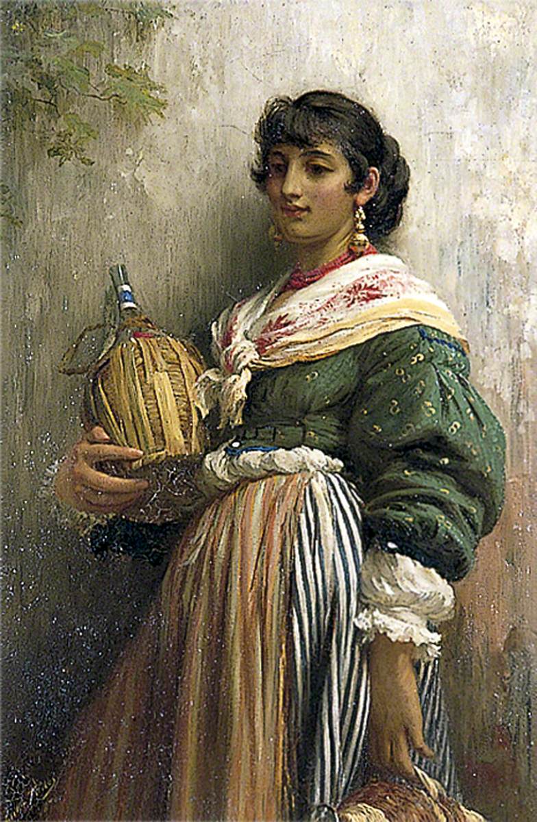 Venetian Girl with a Flask
