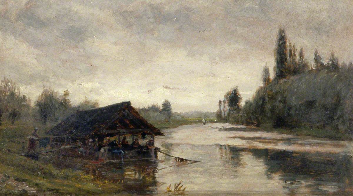 Washing Barge on a Normandy River