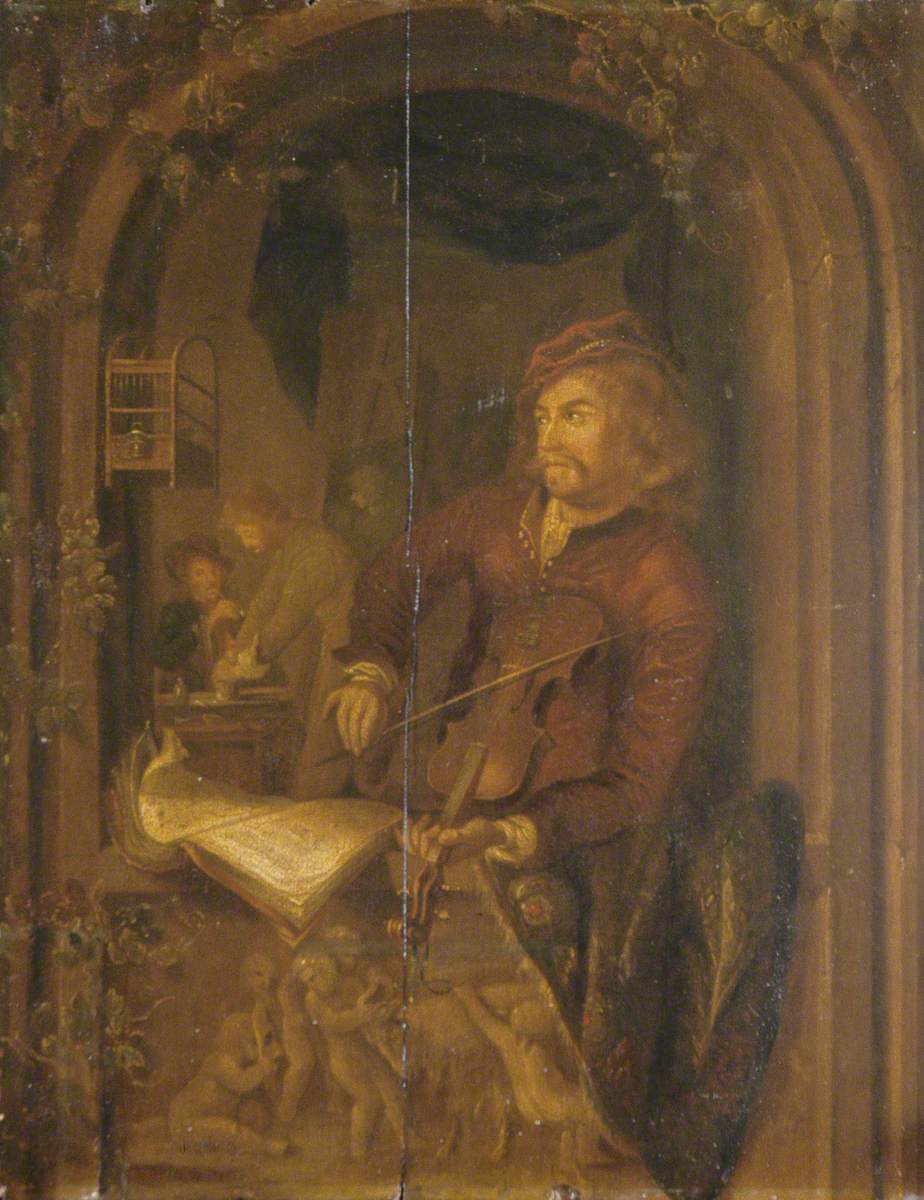 Fiddler in a Tavern
