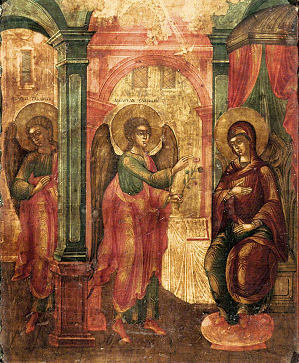 Icon with Annunciation