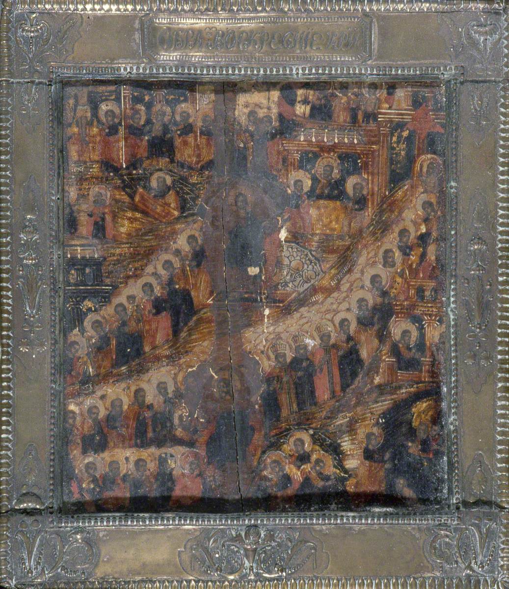 Icon with the Resurrection and the Anastasis (Descent into Hell)