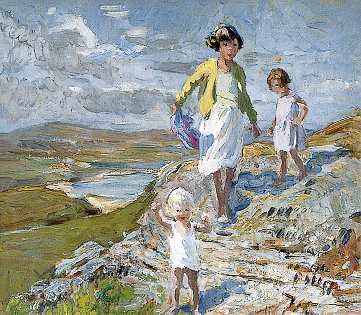 Children on a Hillside