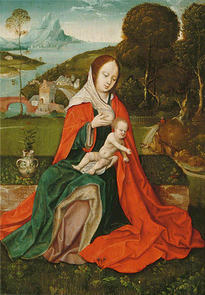 Madonna and Child in a Landscape with Saint Christopher and Saint Anthony the Great