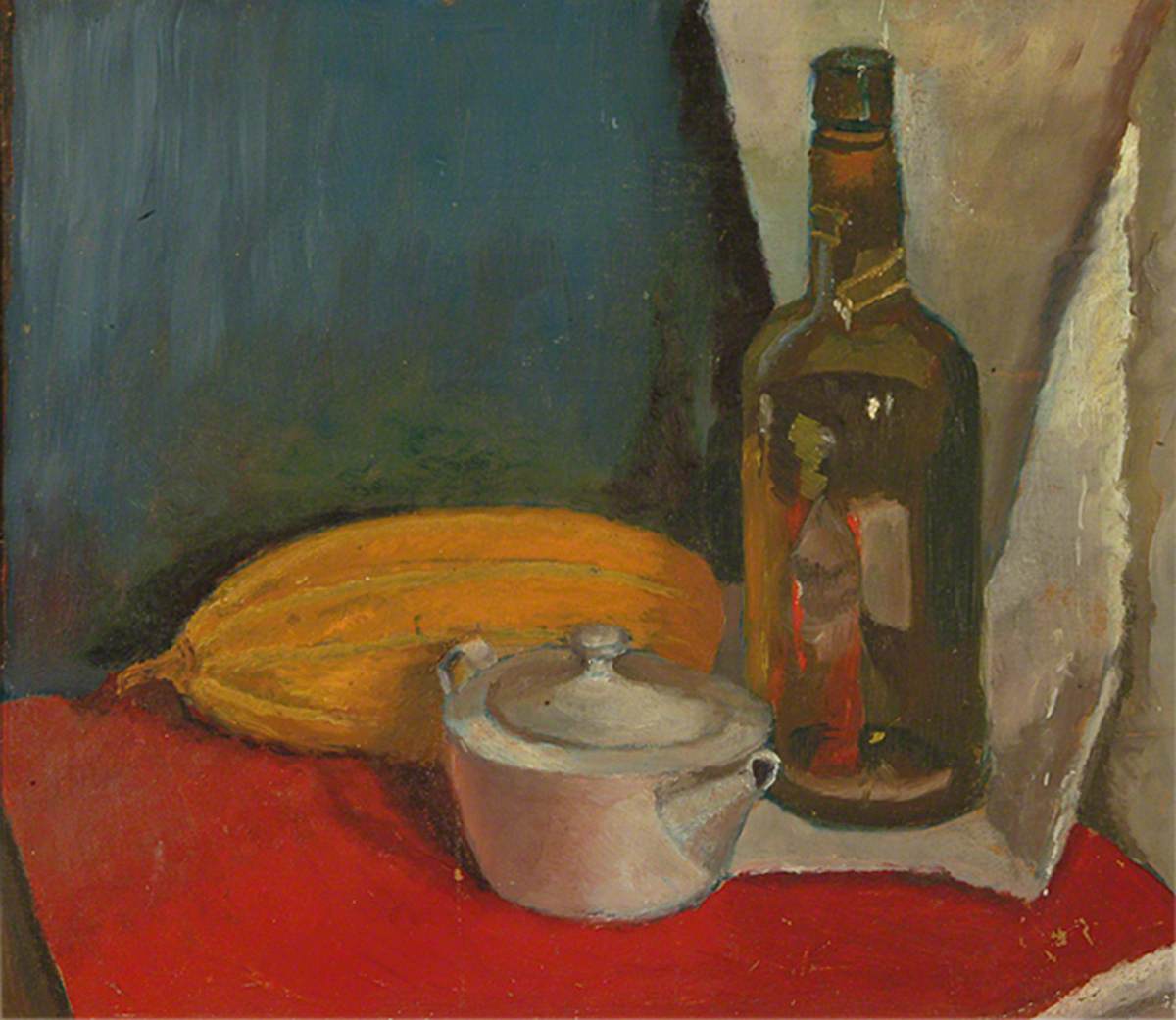Still Life with a Bottle, a Melon and a Teapot