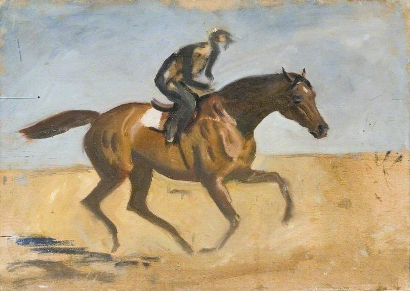 Study of a Boy Exercising a Racehorse
