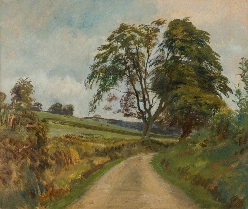 A Lane at Exford, Exmoor (Study of a Tree)