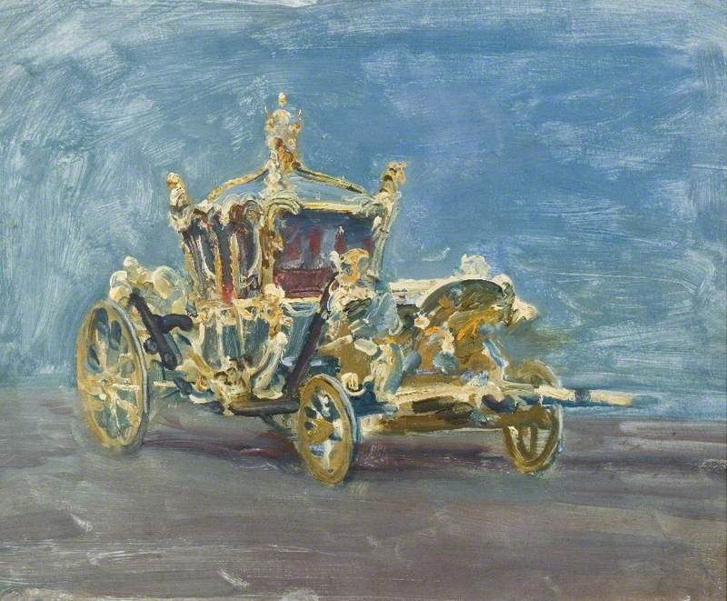 Study of the Gold Coach in the Palace Yard