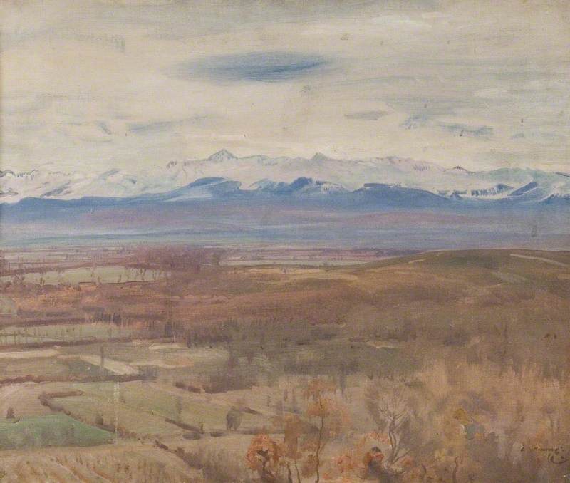 A View of the Pyrenees from Pau