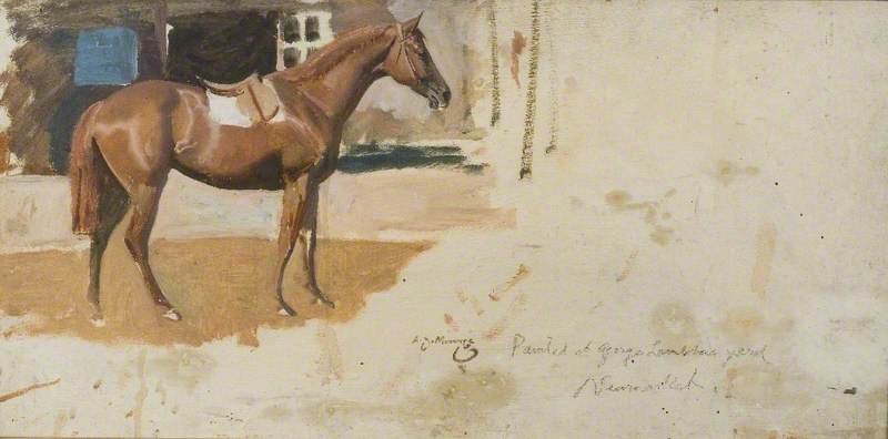 A Chestnut Racehorse Painted at George Lambton's Yard, Newmarket