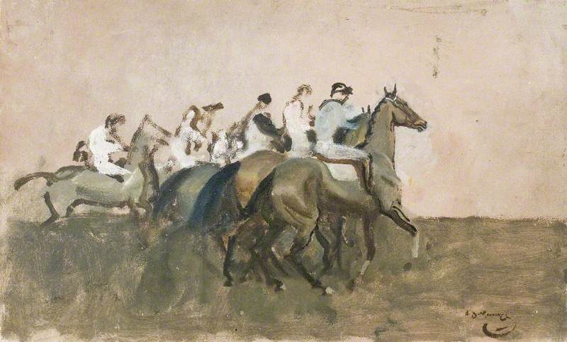 Study for 'Under Starter's Orders'