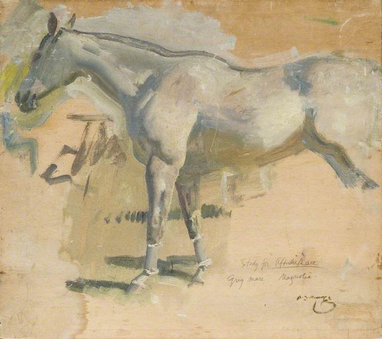 Study for 'After the Race', the Grey Mare 'Magnolia'
