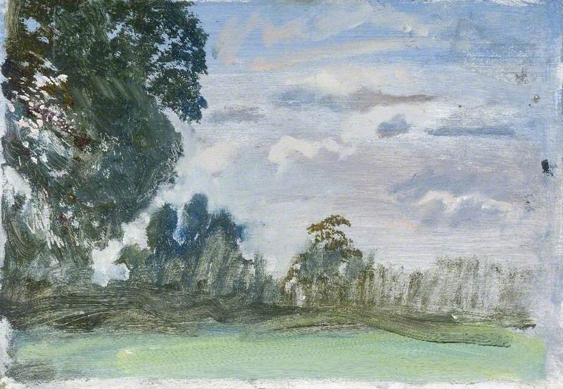 A Landscape, Study with Trees