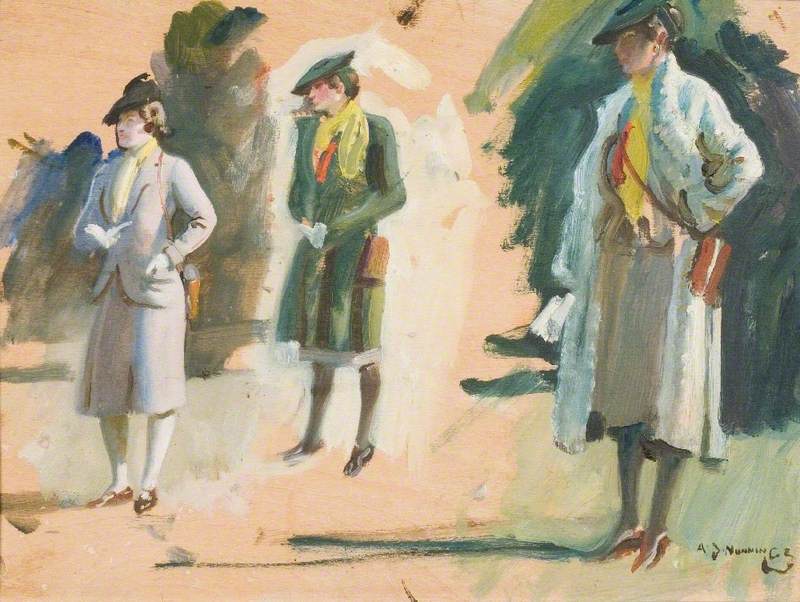 Study of Figures at the Races