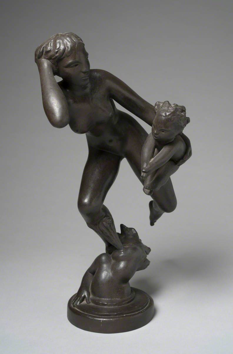 Mother and Child Supported By a Zephyr