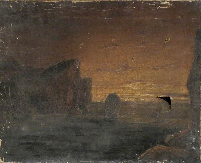 Shipwreck at Sunset