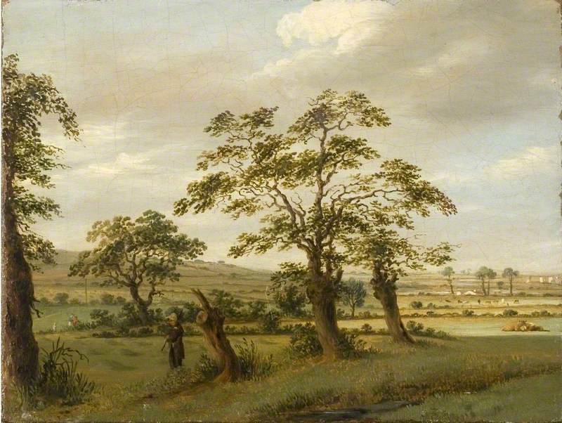 Landscape with Two Cows