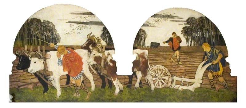 Ploughing, Sowing and Harrowing, c.1060