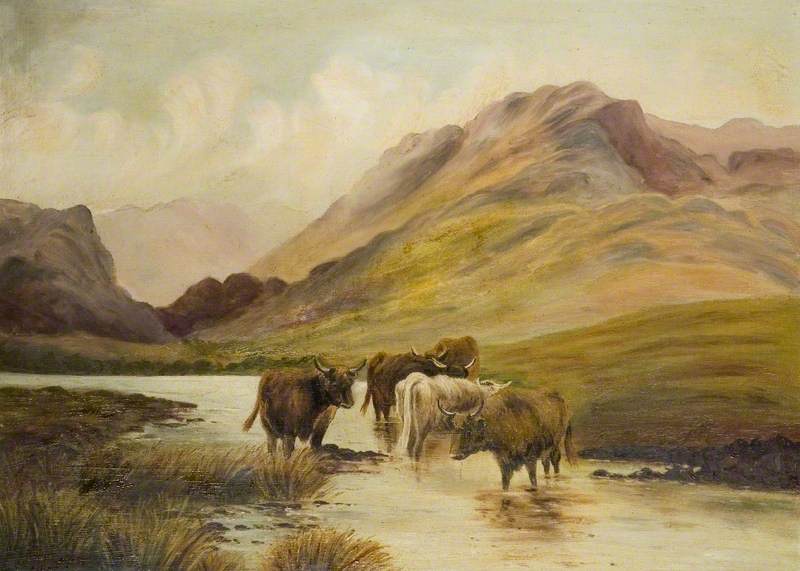 Landscape with Highland Cattle
