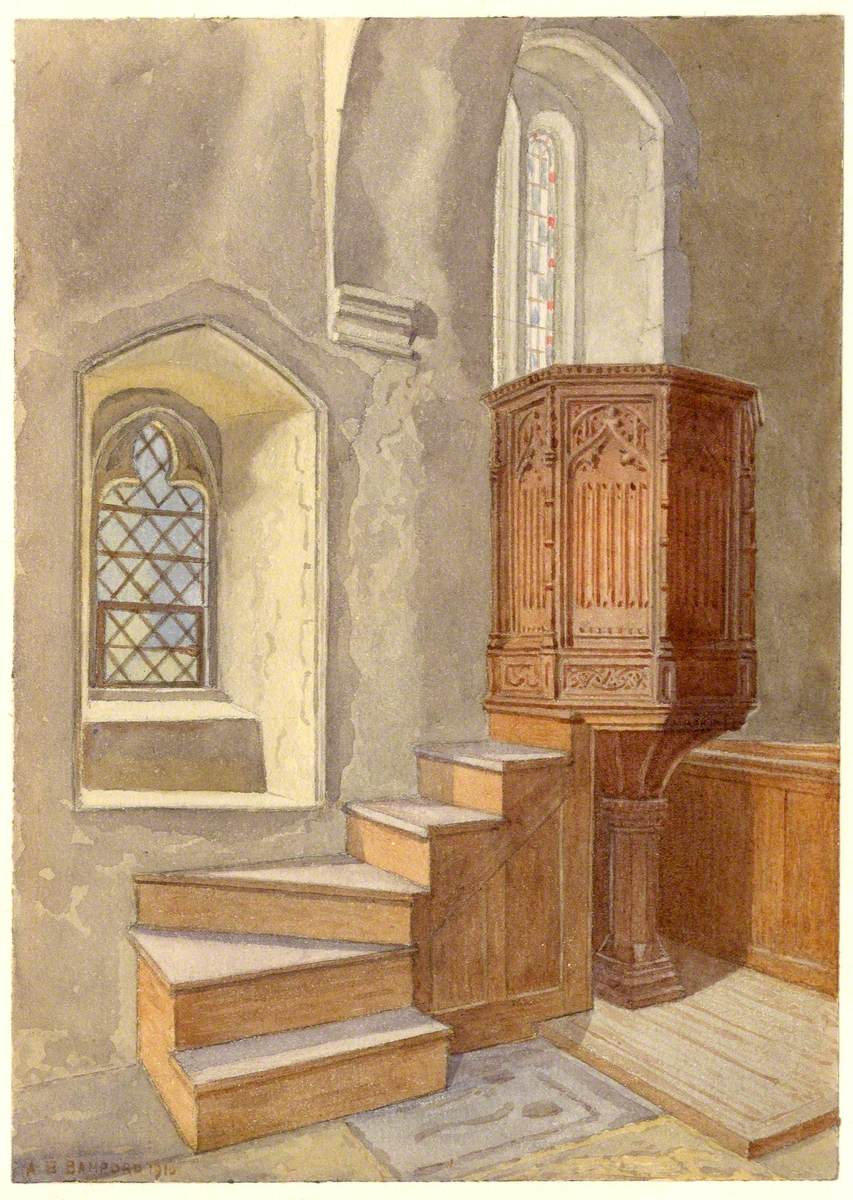 Tudor Pulpit, Sandon Church