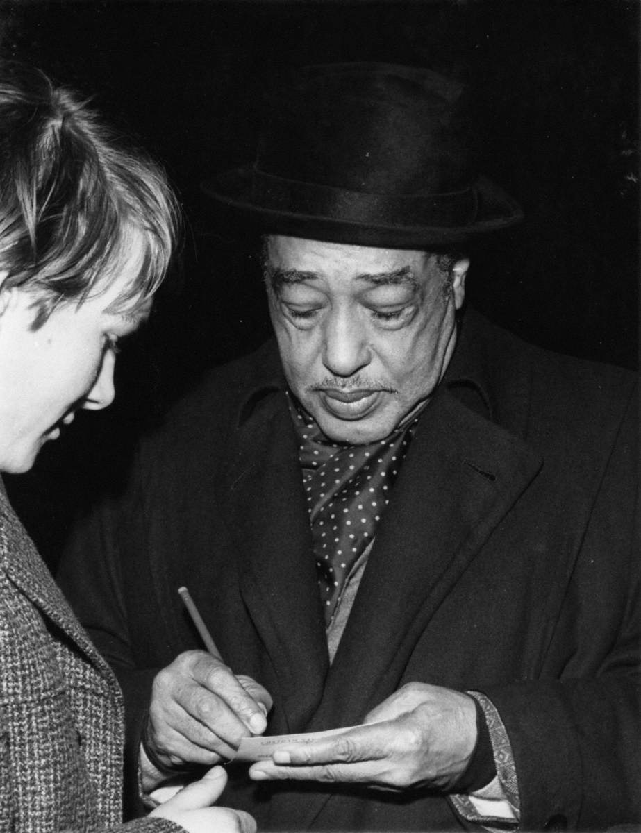 Duke Ellington (1899–1974), Signing His Autograph, c.1962