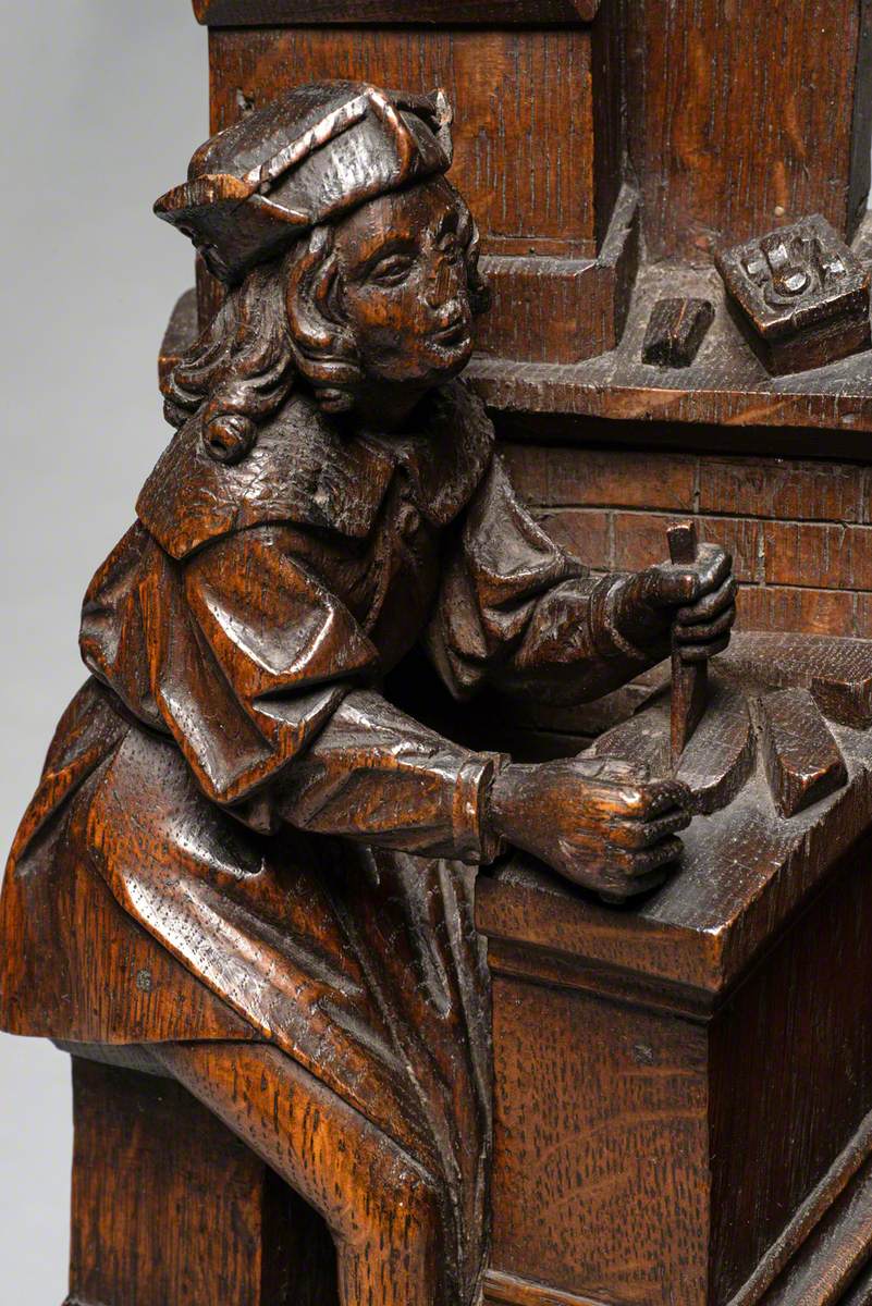 Saint Dunstan Rebuking a Carpenter for Working on the Sabbath
