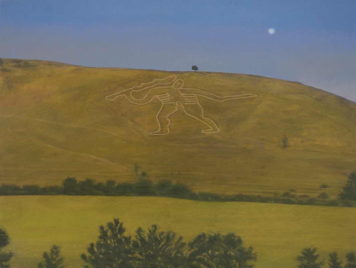 Twilight Moon at Cerne Abbas