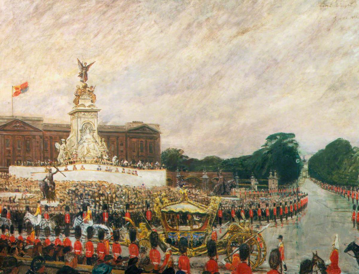 Coronation Procession Returning to Buckingham Palace