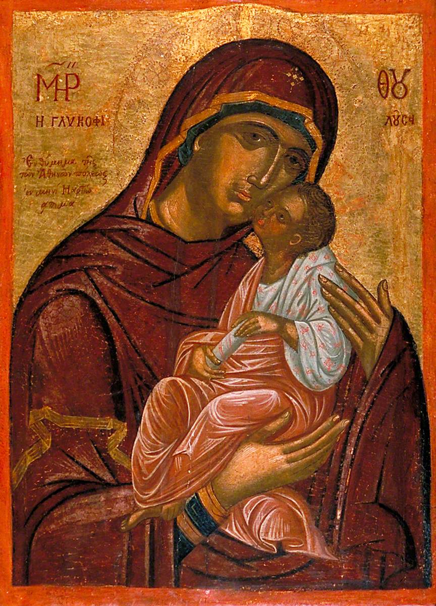 Madonna and Child (Icon with Panagia Glykofilousa): Virgin of Tenderness