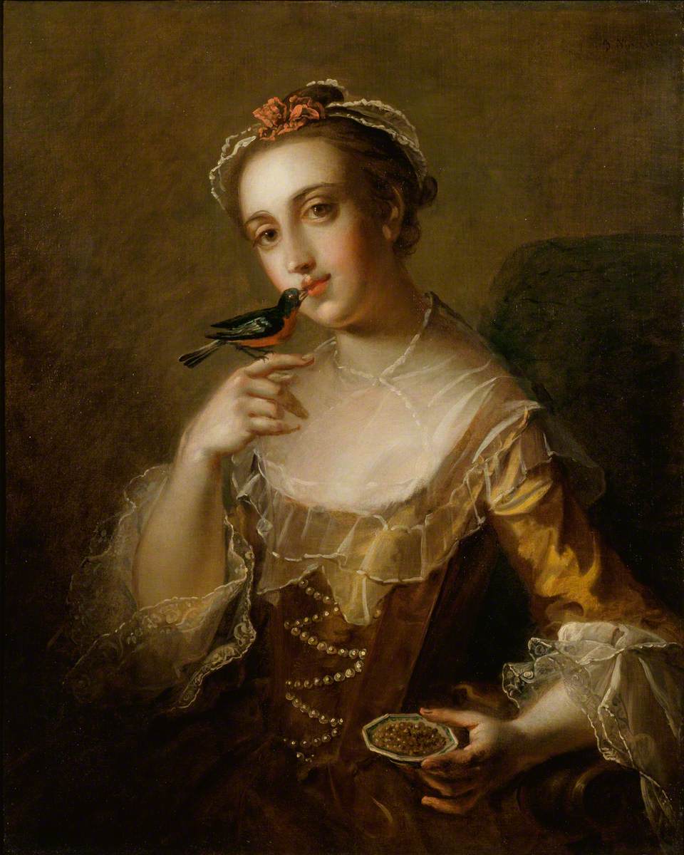 Young Woman with a Bird
