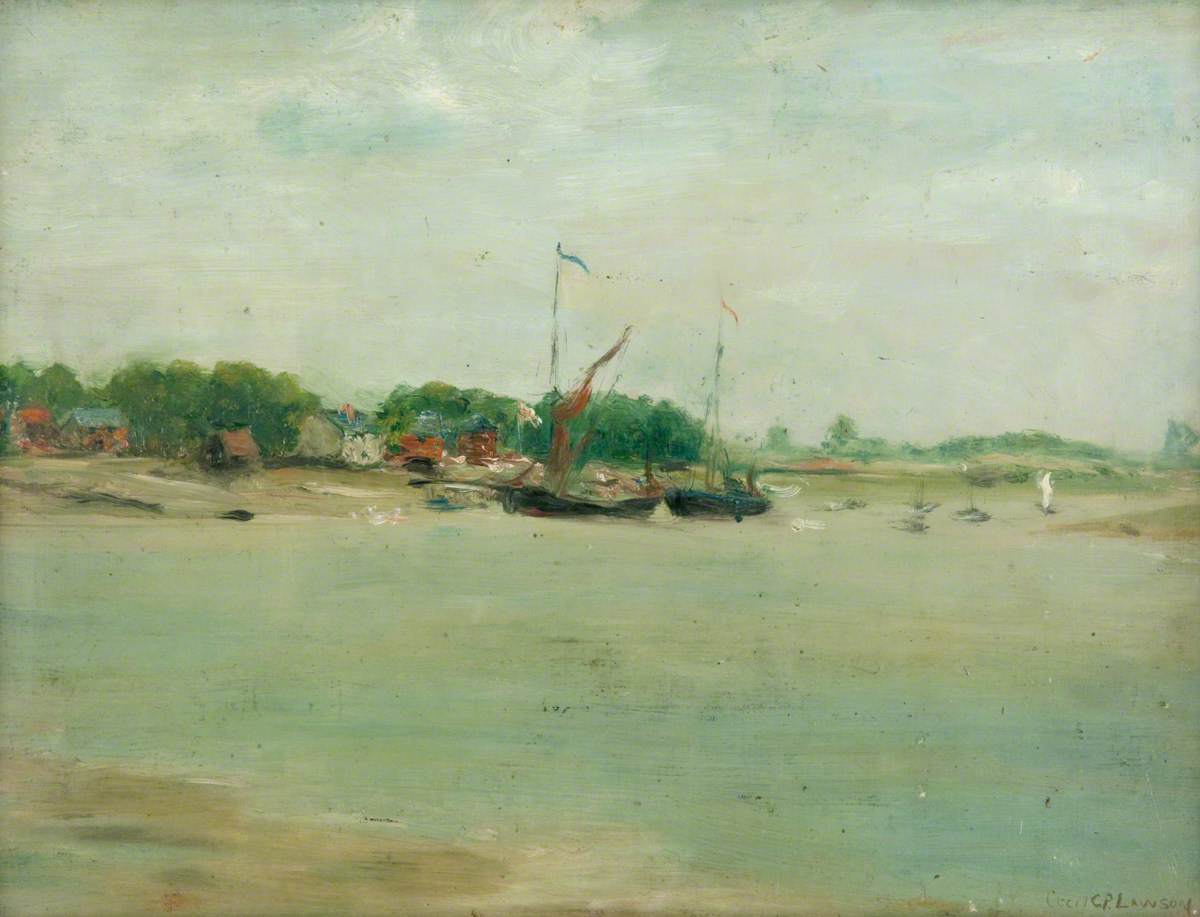 Thames Barges in an East Coast Creek