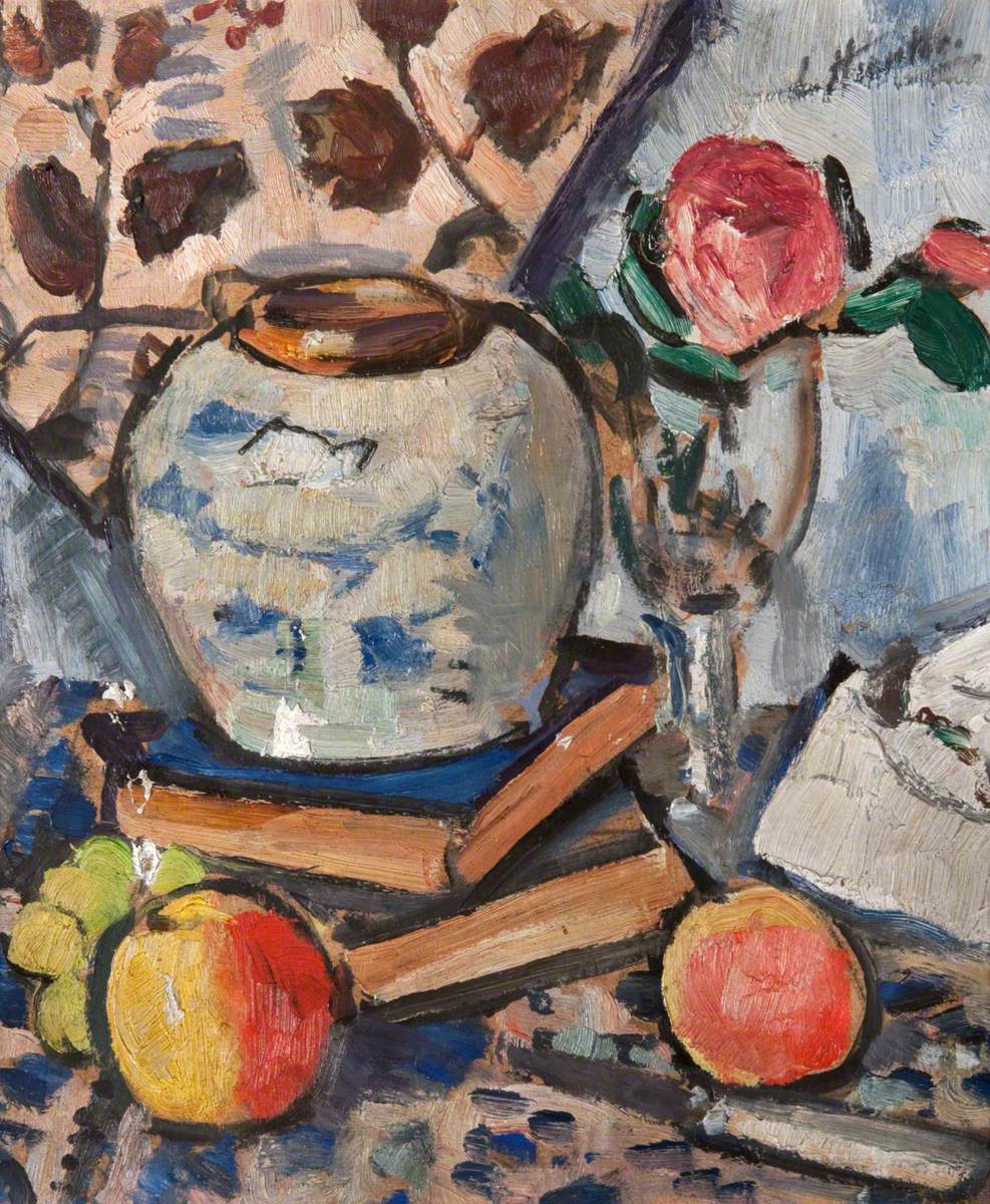 Still Life with  Apples and a Rose