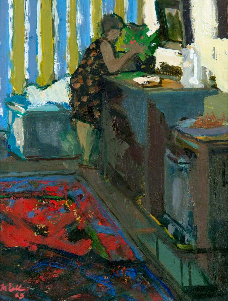 Woman Arranging Flowers
