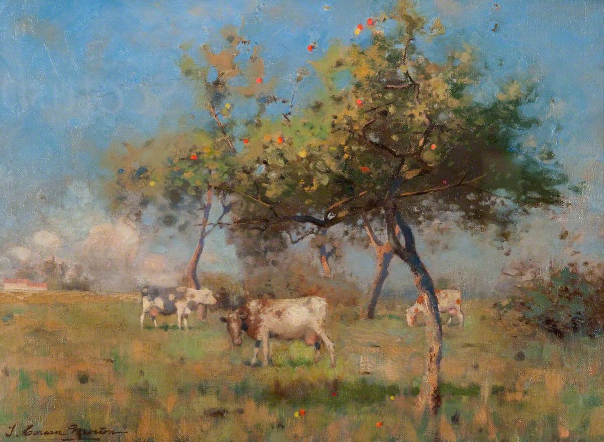 Cattle in an Orchard