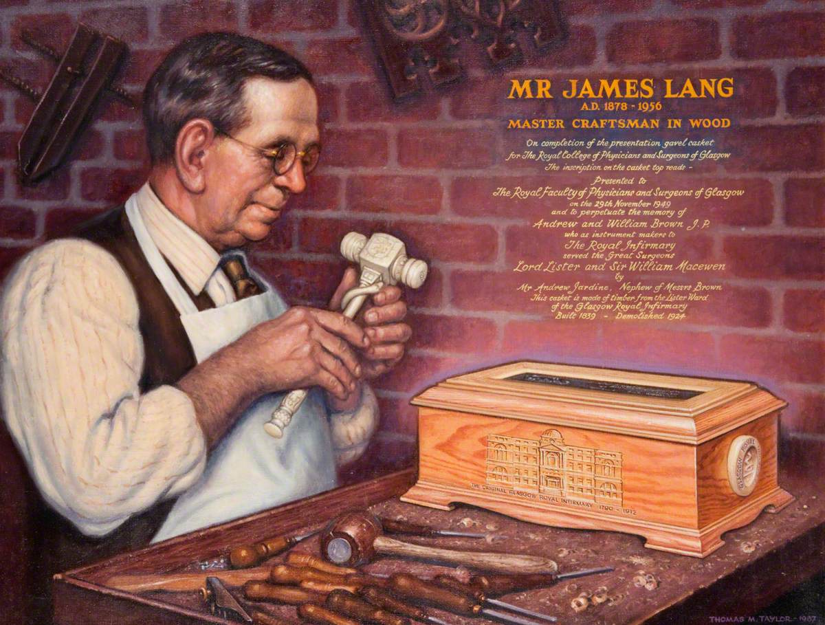 Mr James Lang (1878–1956), AD, Master Craftsman in Wood